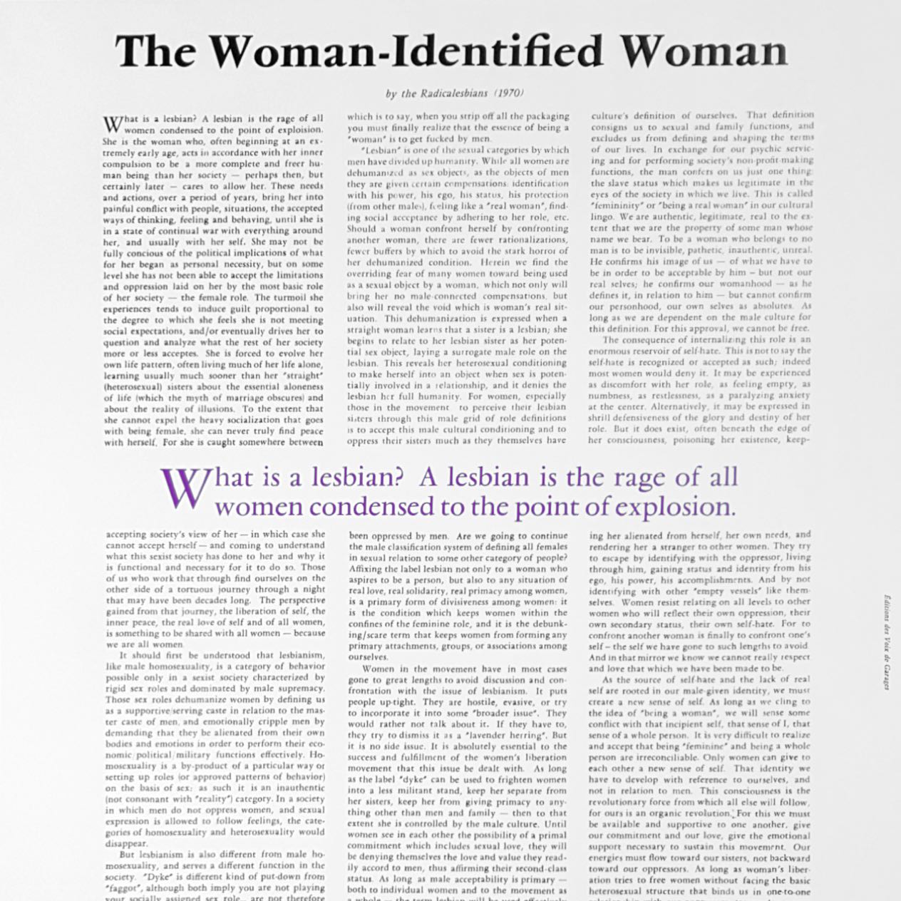 Woman-Identified Woman